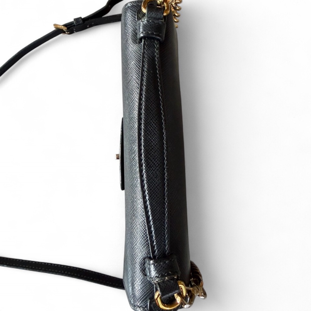 Prada Black Saffiano Leather Bag with Chain Strap. Comes with COA - Picture 7 of 17